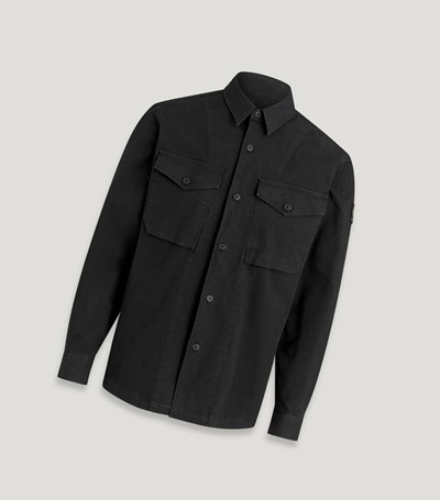 Black Men's Belstaff Scape Shirts | 2194635-HE