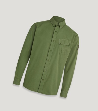 Blue Grey Green Men's Belstaff Pitch Shirts | 0873491-SU