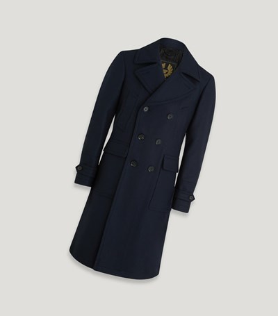 Blue Men's Belstaff Milford Coats | 4930628-IN