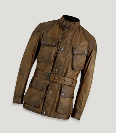 Brown Men's Belstaff Trialmaster Panther Motorcycle Jacket | 9763451-YW