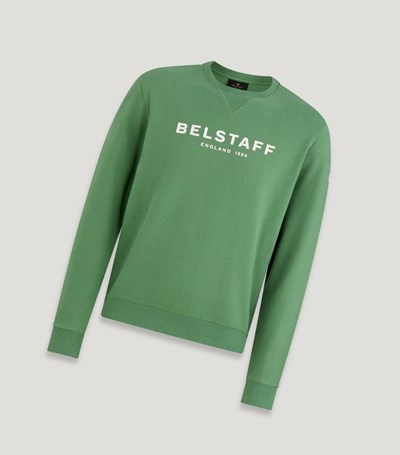 Green Men's Belstaff 1924 Sweatshirts | 9267304-OB