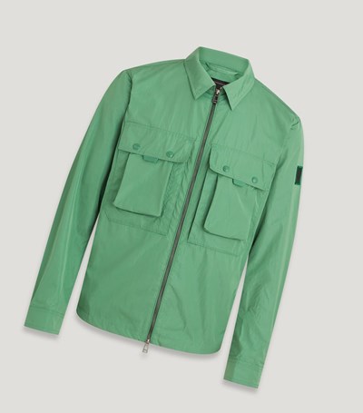 Green Men's Belstaff Tactical Overshirts | 8354206-QT