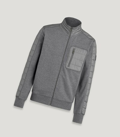 Grey Men's Belstaff Jackfield Full Zip Sweatshirts | 3760148-BU