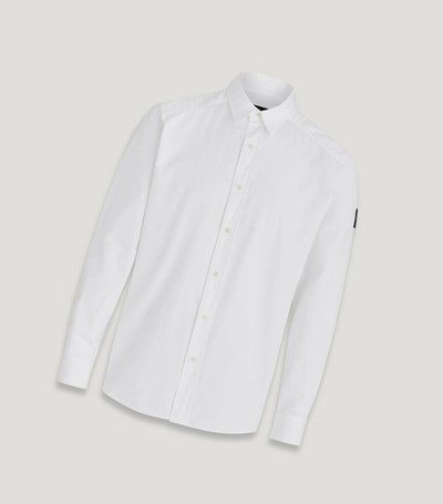 White Men's Belstaff Dunmore Shirts | 6931470-CX