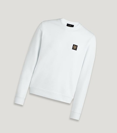 White Men's Belstaff Sweatshirts | 0893471-OY