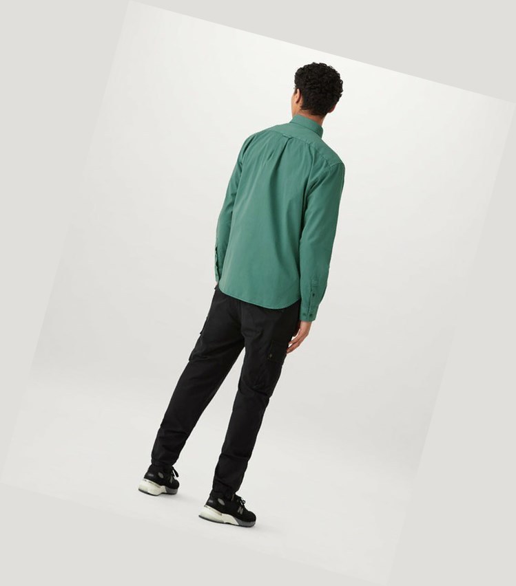 Turquoise Men's Belstaff Pitch Shirts | 5964210-FK