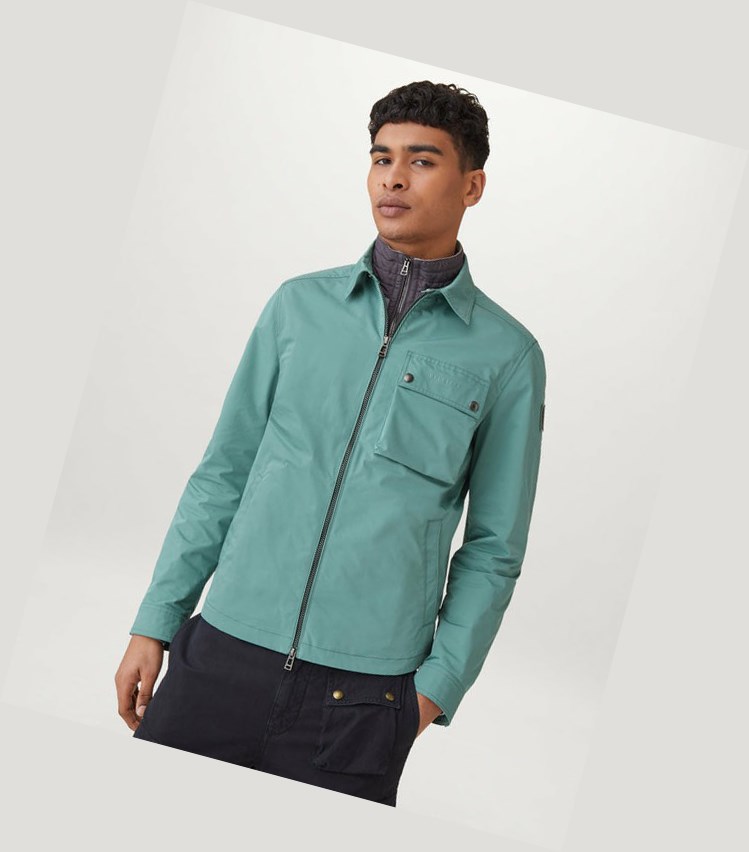 Turquoise Men's Belstaff Wayfare Lightweight Jackets | 5294736-IX